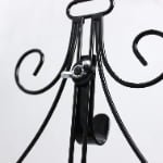 Adjustable Black Metal Wreath Hanger for Door – Decorative Iron Over-the-Door Hook - Detail View