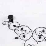 Adjustable Black Metal Wreath Hanger for Door – Decorative Iron Over-the-Door Hook - Detail View