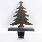 Christmas Decorative Mantel Hooks Set – Tree, Reindeer & Snowflake Iron Stocking Holders - Detail View