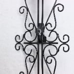 Adjustable Black Metal Wreath Hanger for Door – Decorative Iron Over-the-Door Hook - Detail View