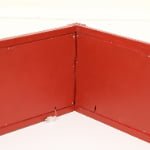 Red LED Wooden Christmas Tree Collar – Snowflake & Reindeer Design - Detail View