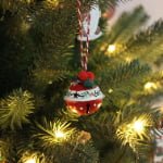 Colorful Christmas Jingle Bell Ornament – 4cm Decorative Hanging Bell with Felt Holly - Main View