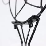 Adjustable Black Metal Wreath Hanger for Door – Decorative Iron Over-the-Door Hook - Detail View