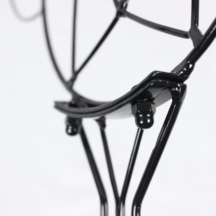 Adjustable Black Metal Wreath Hanger for Door – Decorative Iron Over-the-Door Hook - Detail View