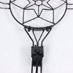 Adjustable Black Metal Wreath Hanger for Door – Decorative Iron Over-the-Door Hook - Detail View