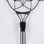 Adjustable Black Metal Wreath Hanger for Door – Decorative Iron Over-the-Door Hook - Detail View