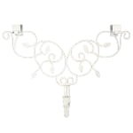 Adjustable Black Metal Wreath Hanger for Door – Decorative Iron Over-the-Door Hook - Detail View