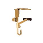 Adjustable Metal Mantel Hook – Black Iron Fireplace Stocking & Wreath Hanger - Detail View