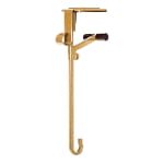 Adjustable Metal Mantel Hook – Black Iron Fireplace Stocking & Wreath Hanger - Detail View