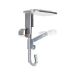 Adjustable Metal Mantel Hook – Black Iron Fireplace Stocking & Wreath Hanger - Detail View