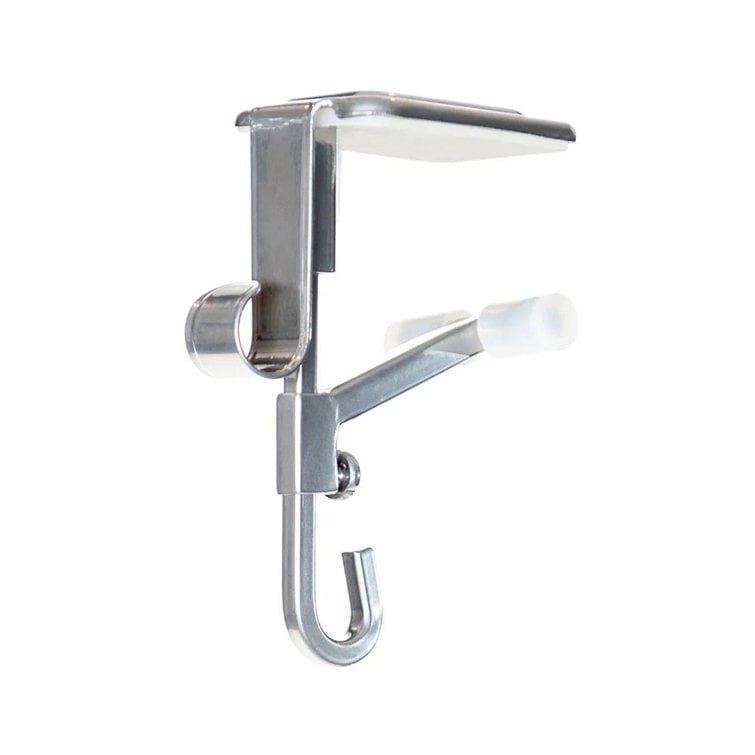 Adjustable Metal Mantel Hook – Black Iron Fireplace Stocking & Wreath Hanger - Detail View