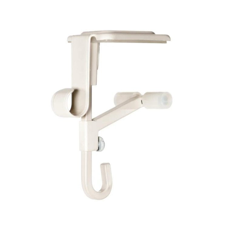 Adjustable Metal Mantel Hook – Black Iron Fireplace Stocking & Wreath Hanger - Detail View