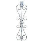 Adjustable Black Metal Wreath Hanger for Door – Decorative Iron Over-the-Door Hook - Detail View