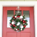 Adjustable Black Metal Wreath Hanger for Door – Decorative Iron Over-the-Door Hook - Detail View