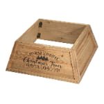 Wooden Christmas Tree Collar – Rustic Trapezoid Tree Base Cover - Detail View