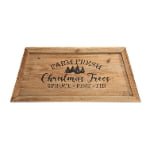 Wooden Christmas Tree Collar – Rustic Trapezoid Tree Base Cover - Detail View