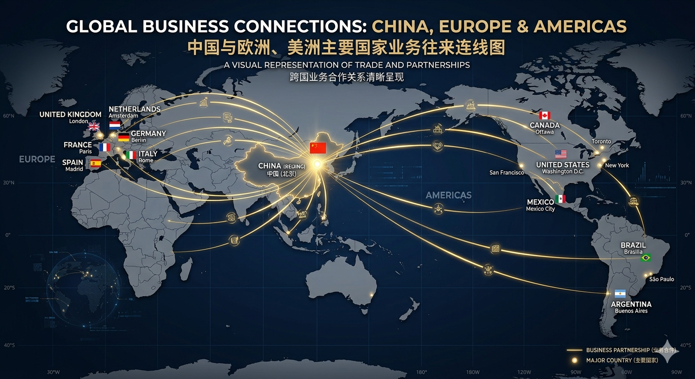 Global export markets map